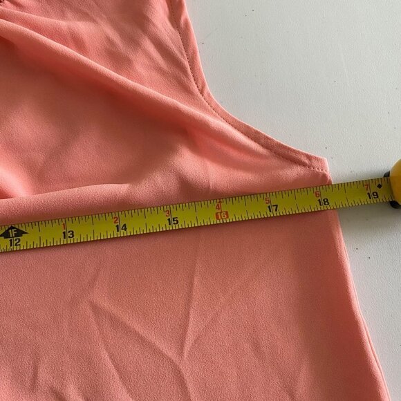 Ann Taylor Petite Blouse Women's Size X-Small Petite Sleeveless Pink Salmon Top - Picture 10 of 11